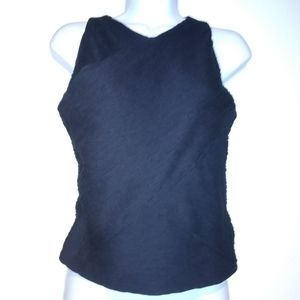 Chelsea28 Black Sleeveless Textured Top